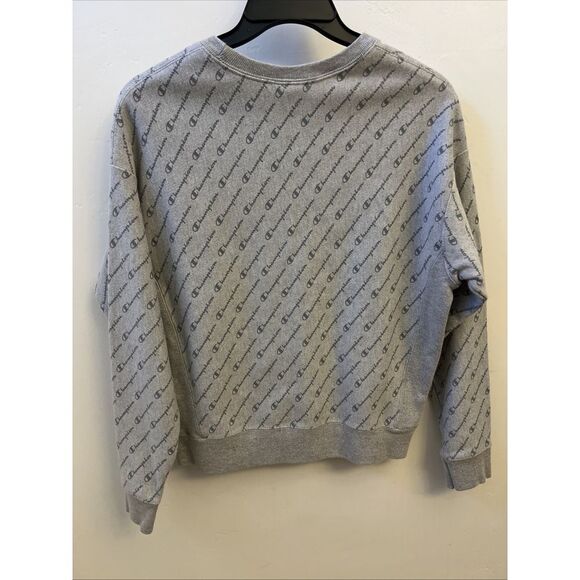 Champion Reverse Weave Women's Large Pullover Sweatshirt Logo Print SS30 - Picture 3 of 3